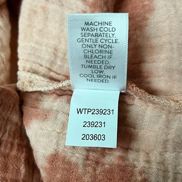 Pure Jill Blouse Women XS Boxy Tie-Dyed Tunic Gauze Slub Knit Lagenlook Boho - Picture 7 of 11